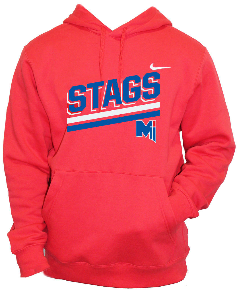 Hoodie - Red Club Fleece STAGS