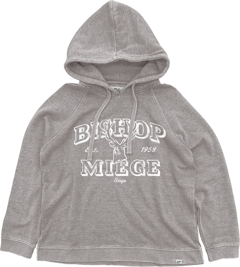 Hoodie - Burnout Wash Fleece Hoodie - Gray